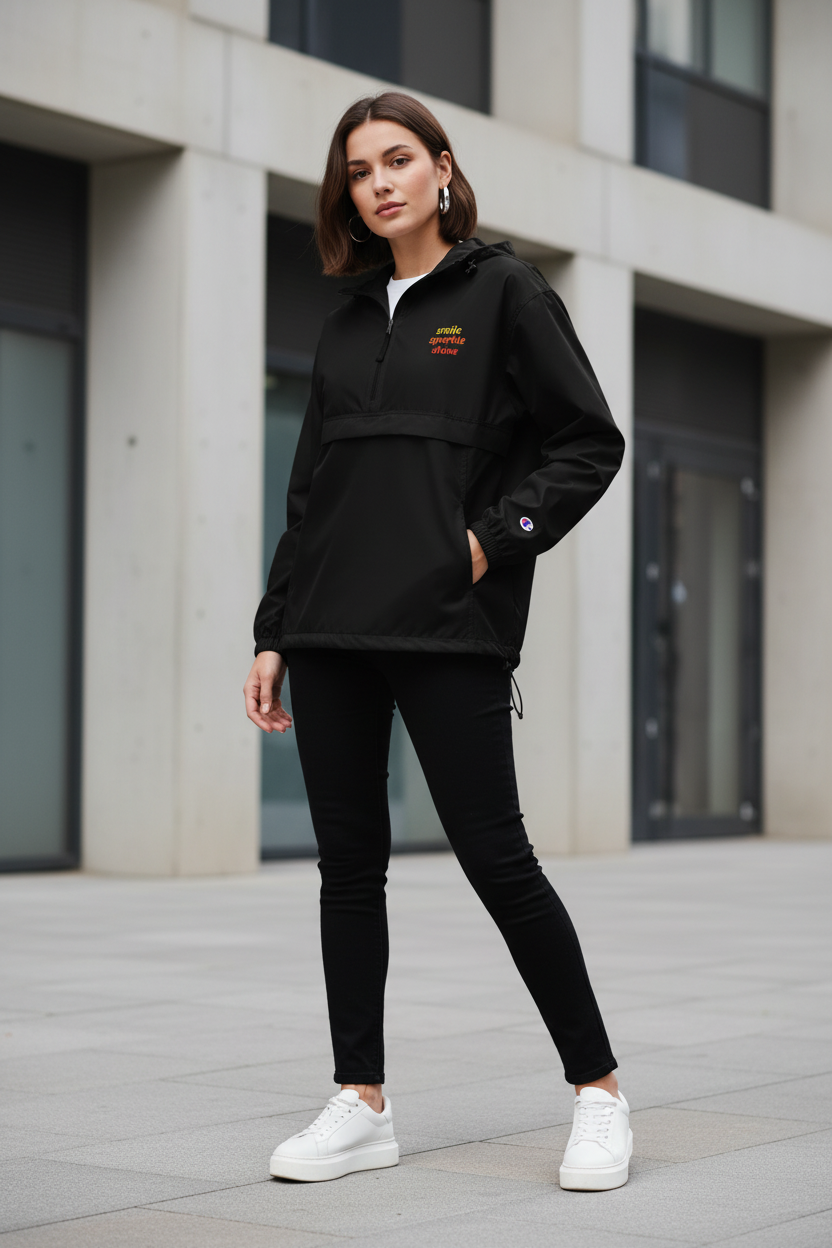 Champion Packable Windbreaker - Rain & Wind Resistant Jacket