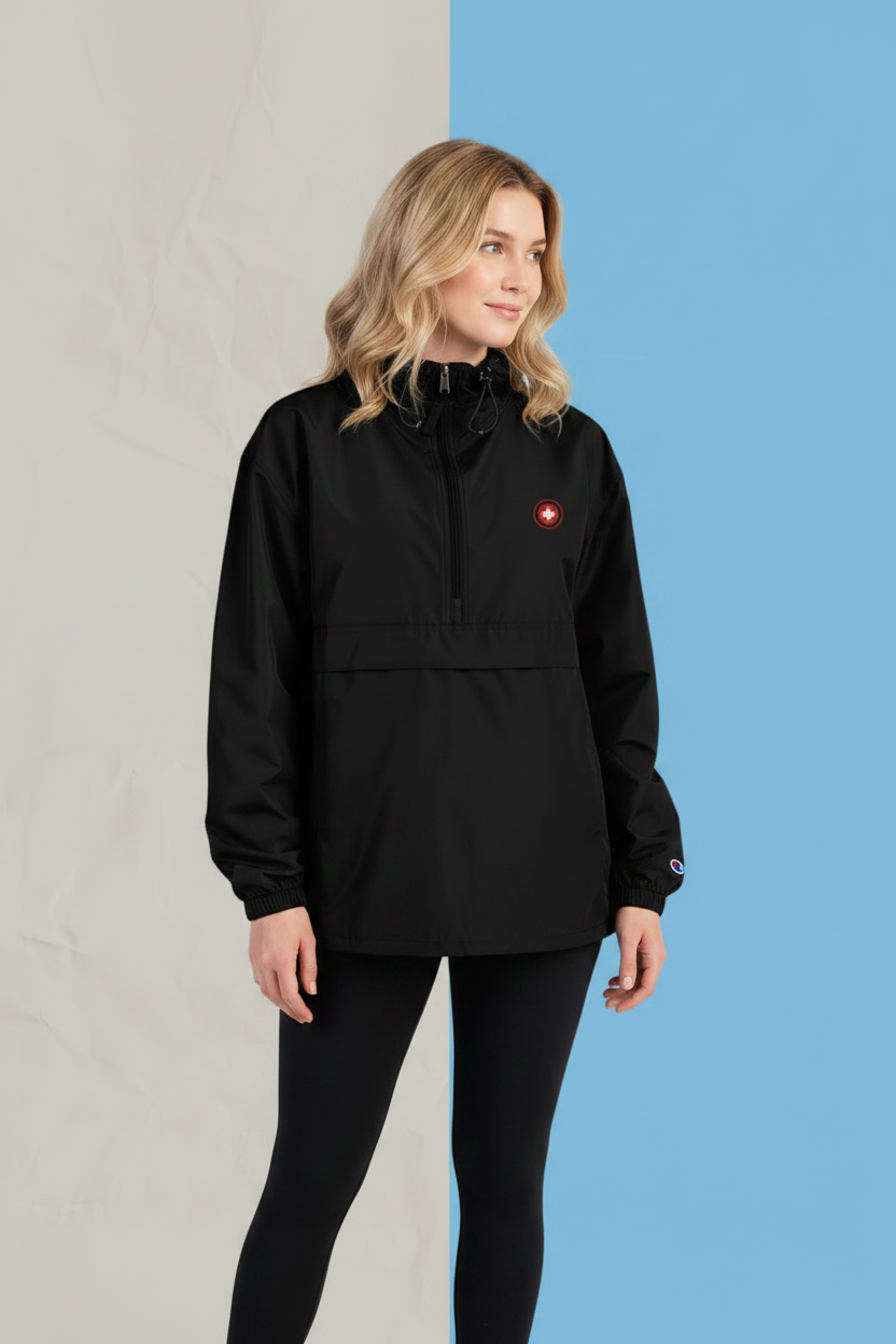 Champion Packable Windbreaker - Rain & Wind Resistant Jacket