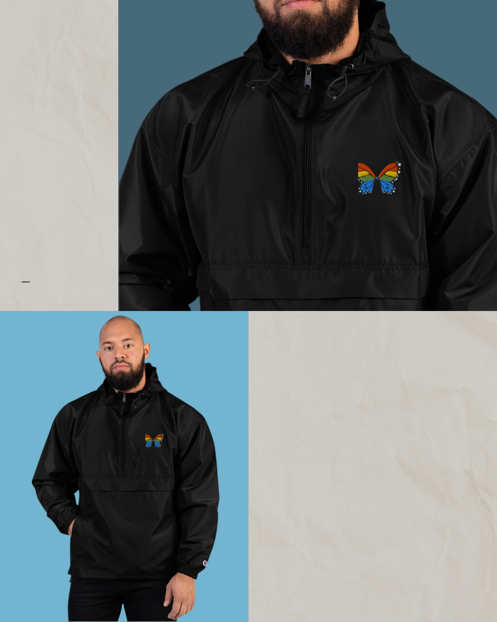 Champion Packable Windbreaker - Rain & Wind Resistant Jacket