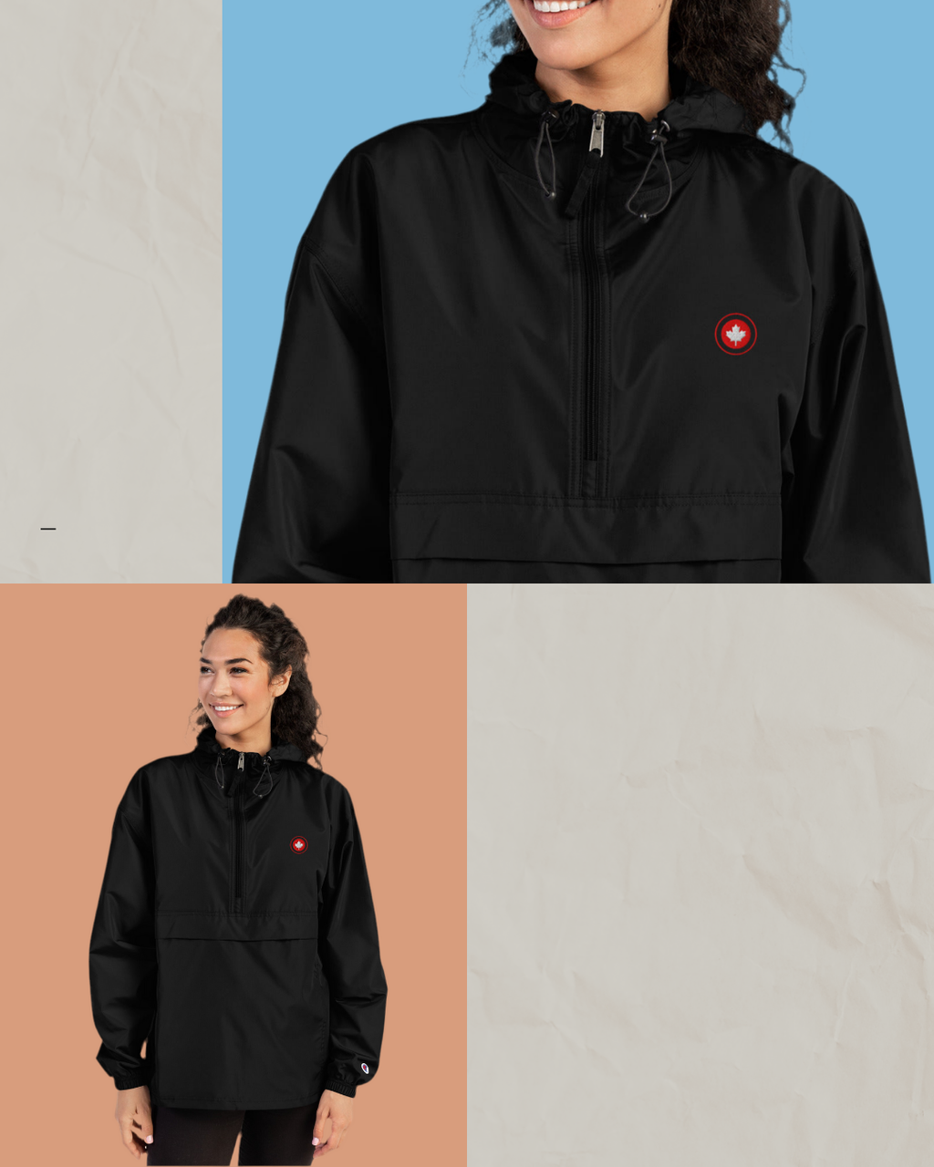 Champion Packable Windbreaker - Rain & Wind Resistant Jacket