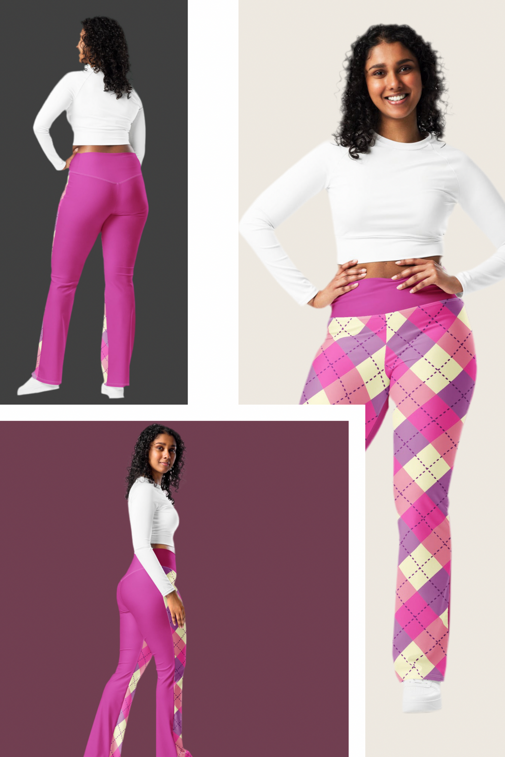 Women's Flare Leggings - High-Waisted Yoga Pants