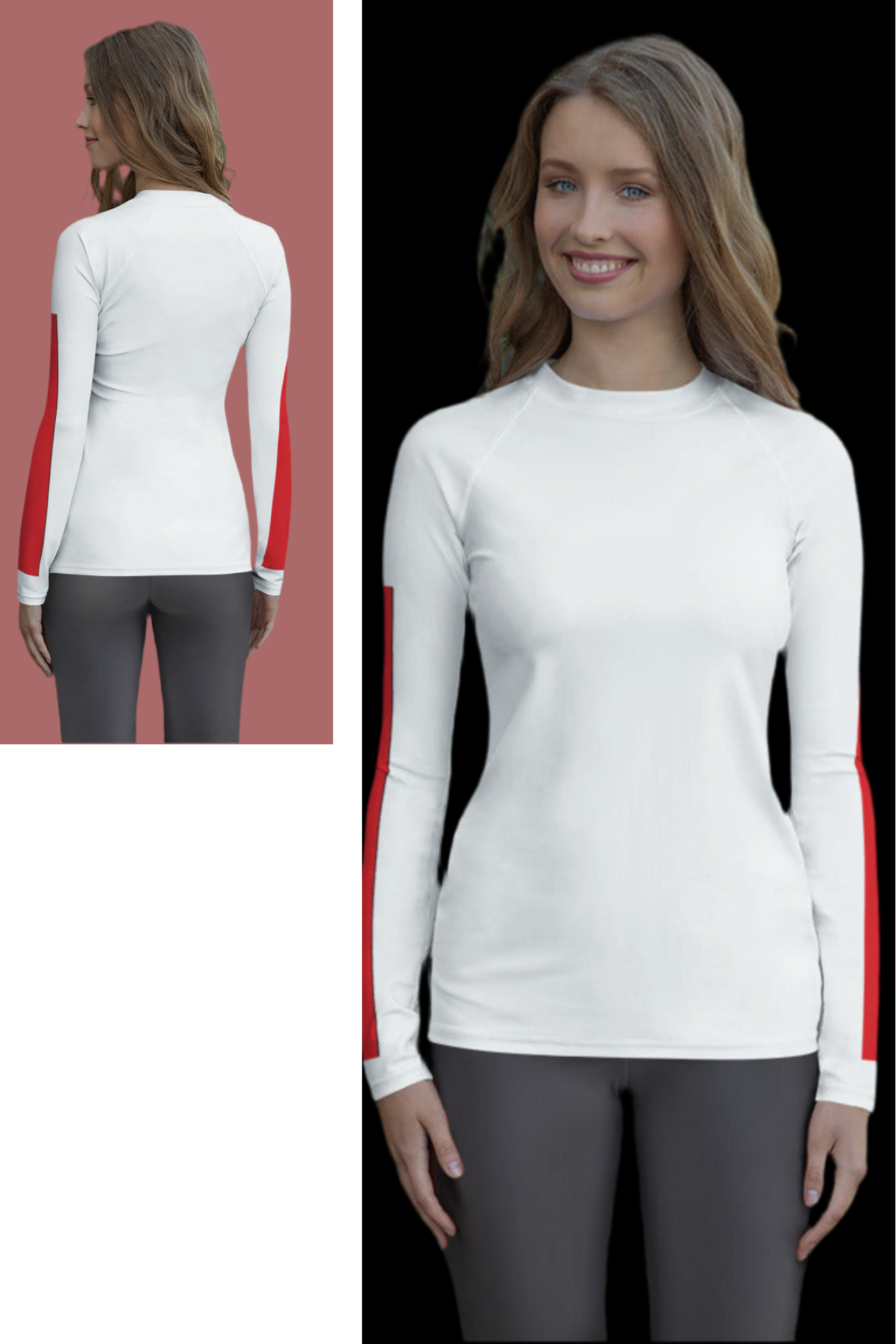 Women's Long Sleeve Rash Guard - UPF 50+ Swim Shirt