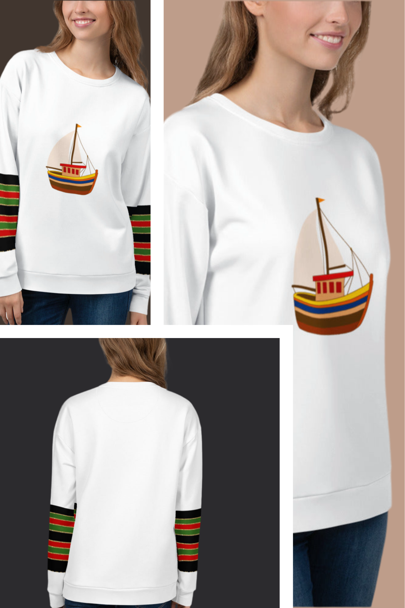 Unisex All-Over Print Sweatshirt - Recycled Polyester Fleece