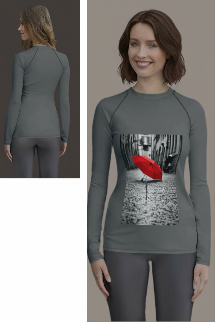 Women's Long Sleeve Rash Guard - UPF 50+ Swim Shirt