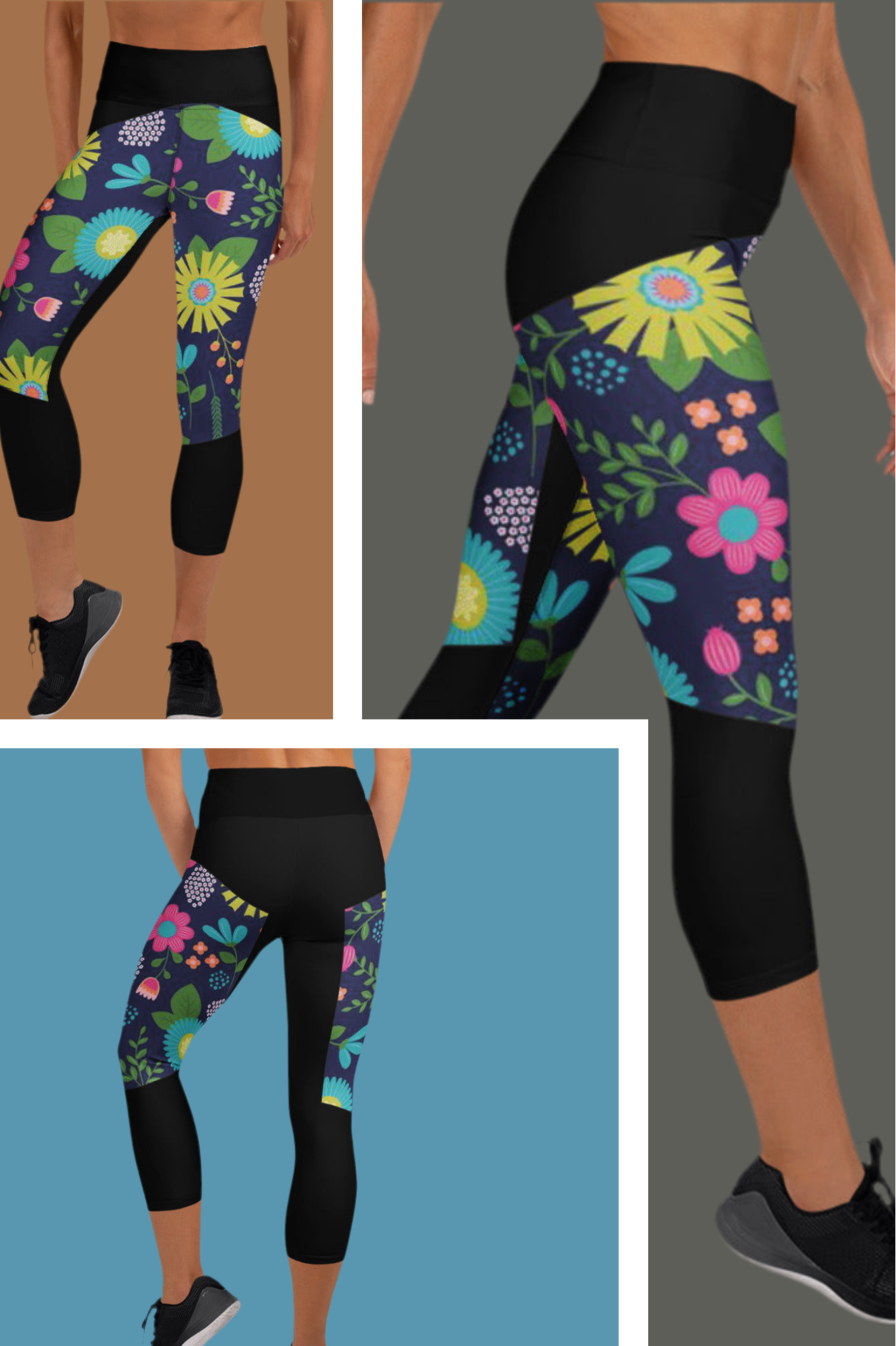 Athletic Capri Leggings - Women's Workout Pants