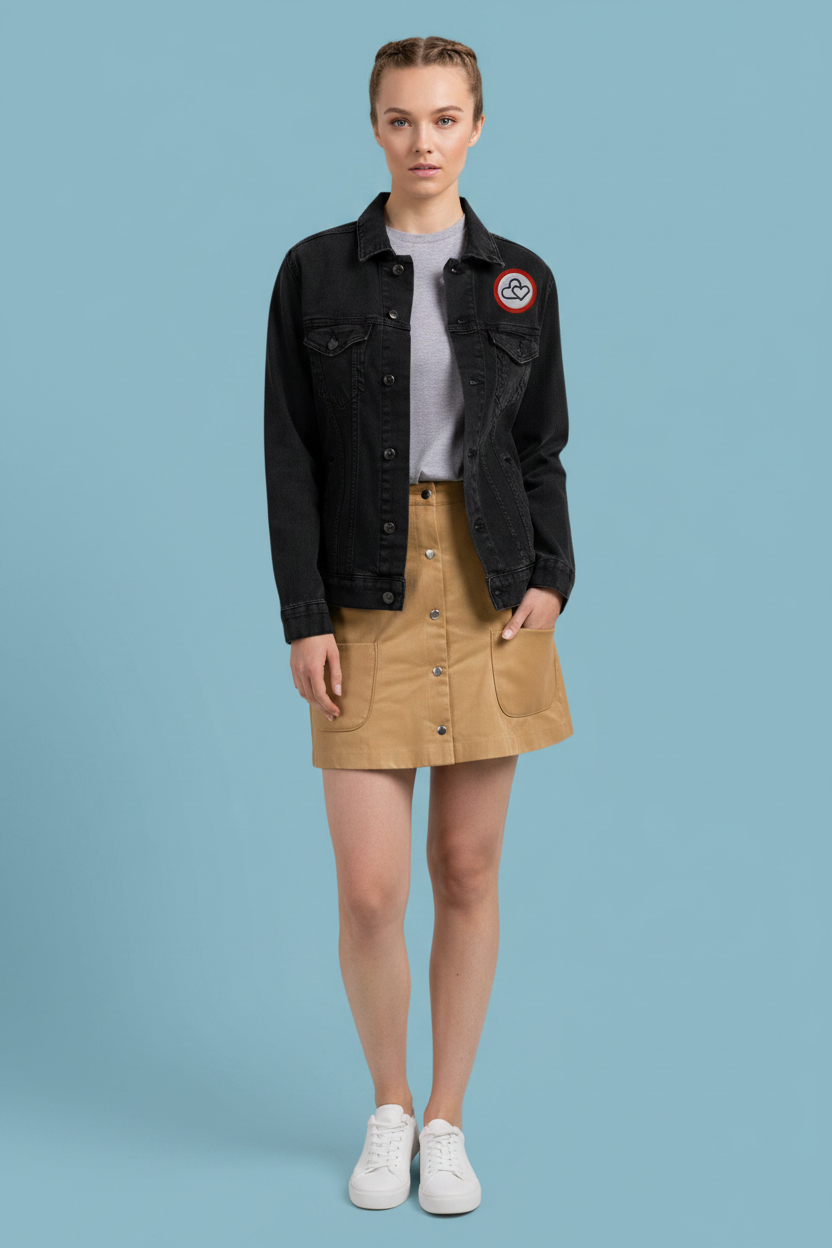 Classic Unisex Denim Jacket - Cotton Stretch Jean Jacket