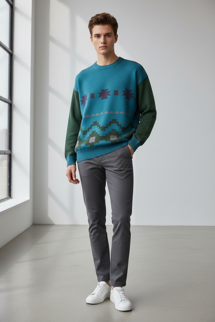 Unisex Cotton and Polyester Sweater - Comfortable Everyday Essential
