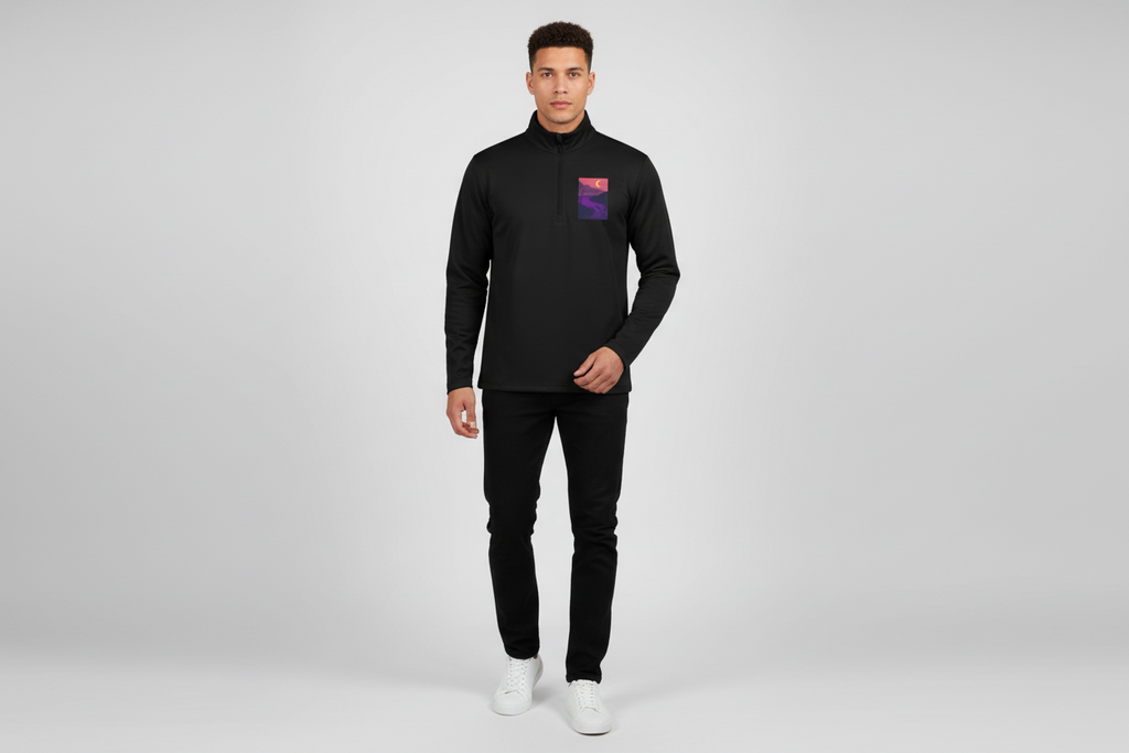 Lightweight Quarter-Zip Pullover - Moisture-Wicking Performance Sweater