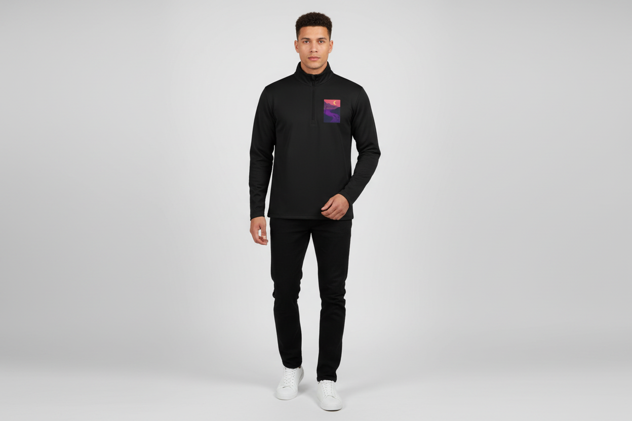 Lightweight Quarter-Zip Pullover - Moisture-Wicking Performance Sweater