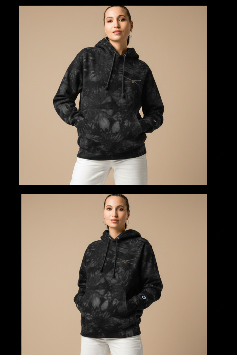 Champion Tie-Dye Hoodie - Unisex Premium Pullover Sweatshirt