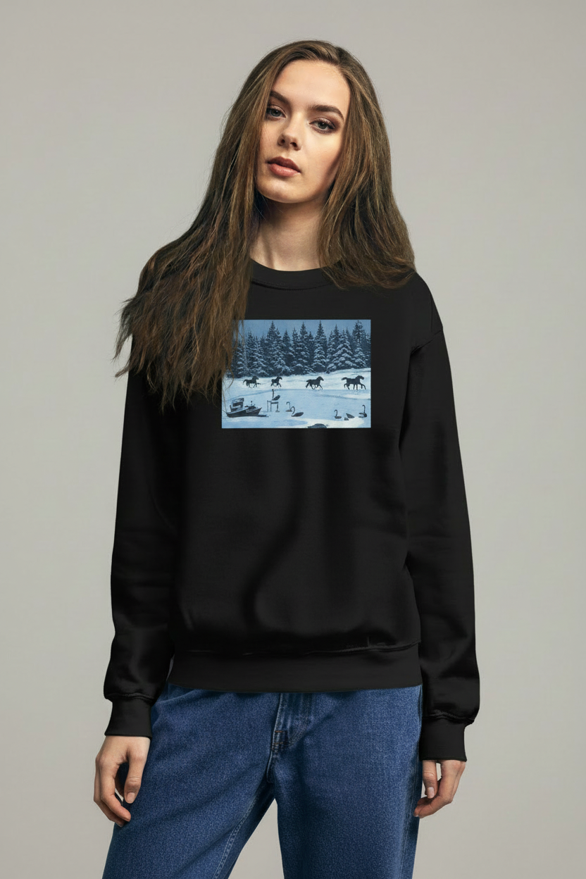 Unisex Printed Sweatshirt - Custom All-Over Design Fleece