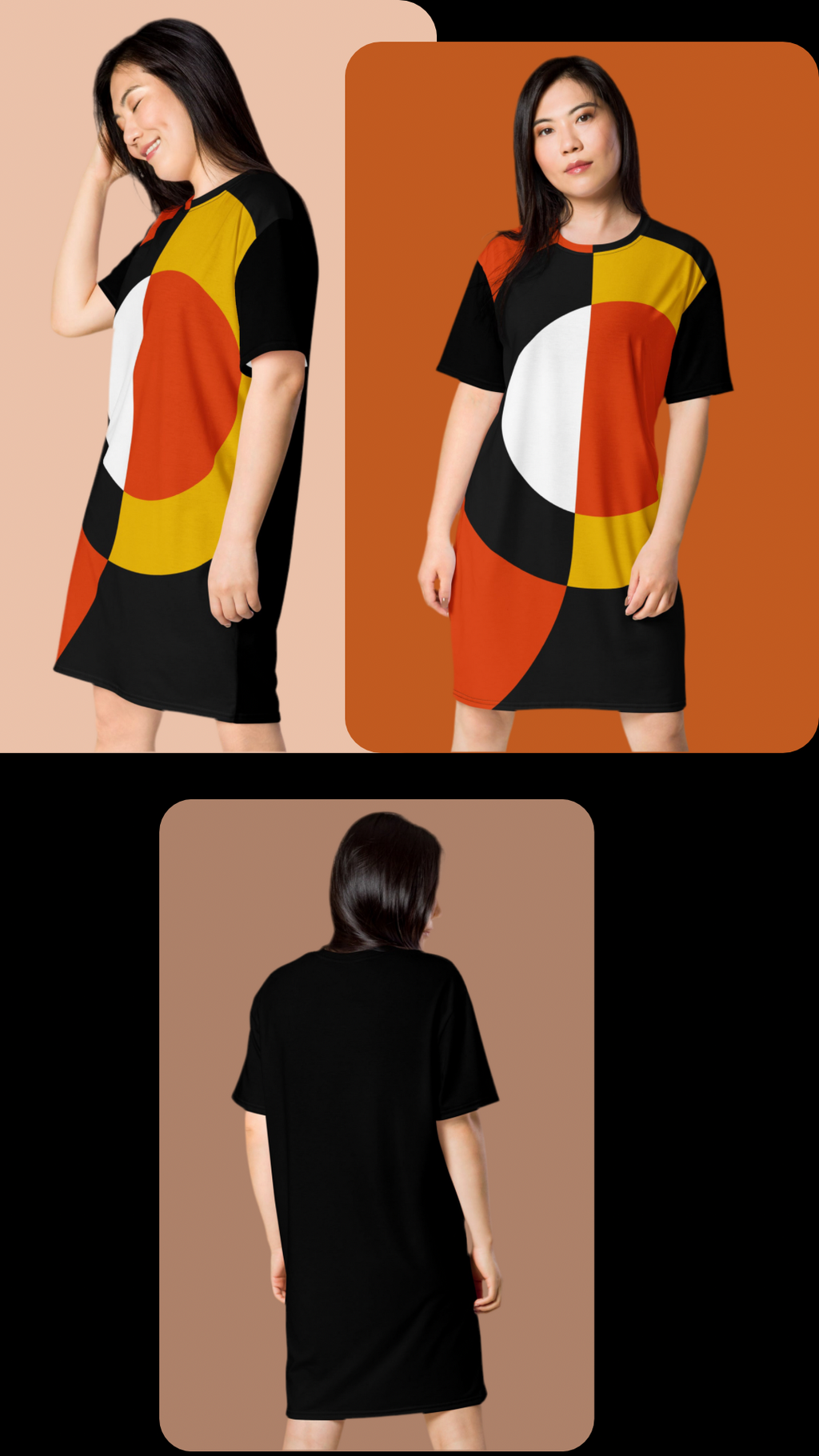 Women's Oversized T-Shirt Dress - Comfortable Stretch Dress