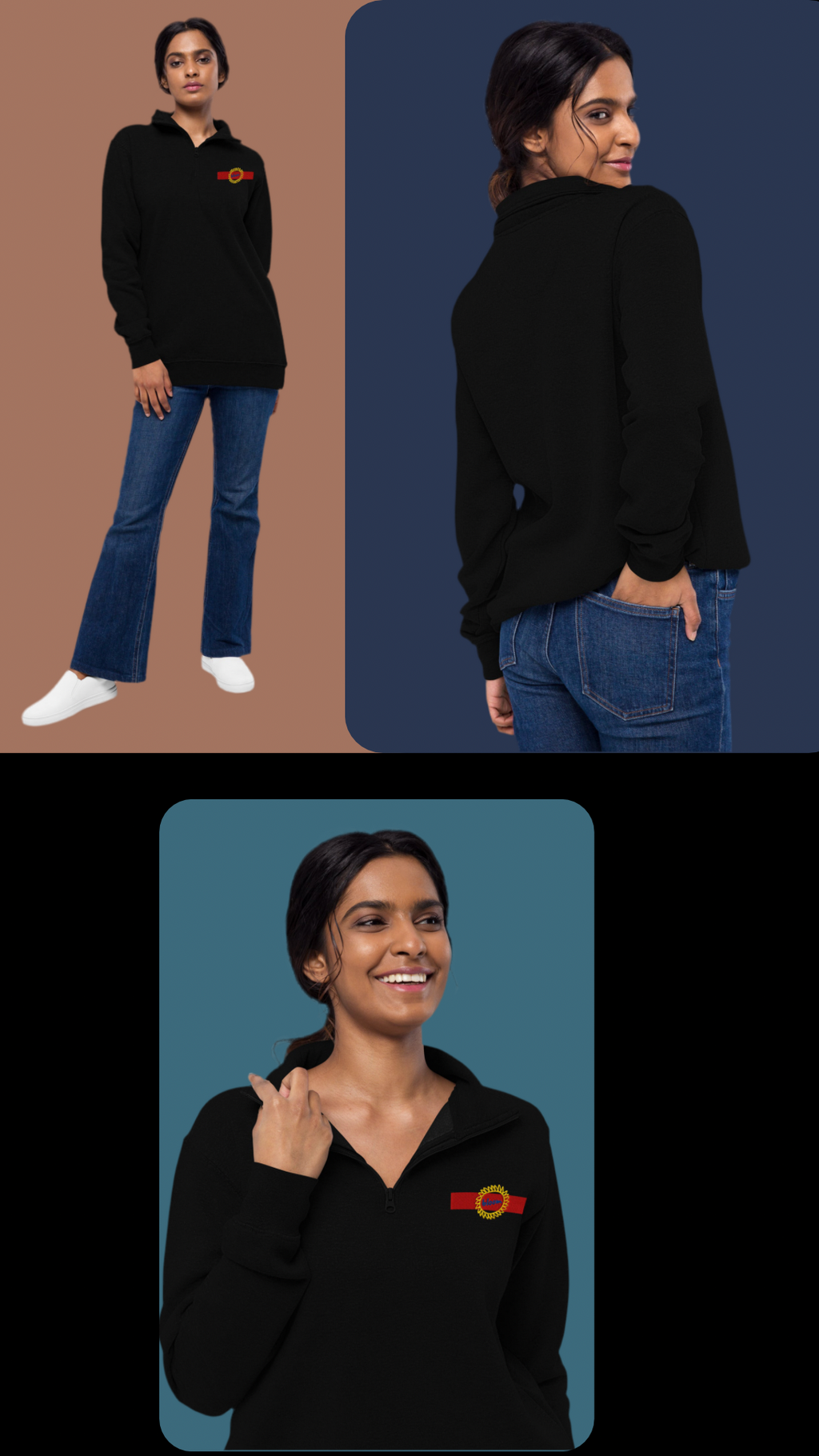Unisex Fleece Pullover - Quarter Zip Sweatshirt