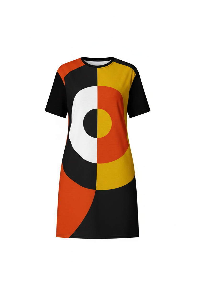Women's Oversized T-Shirt Dress - Comfortable Stretch Dress