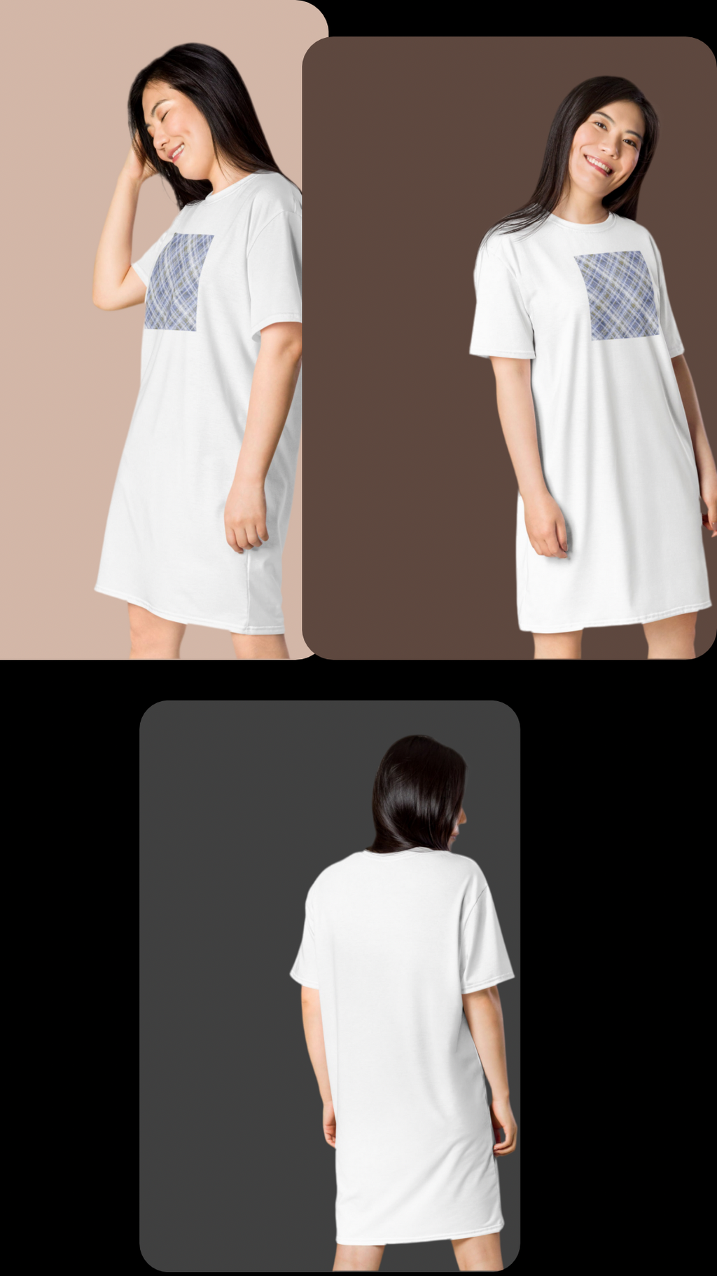 Women's Oversized T-Shirt Dress - Comfortable Stretch Dress
