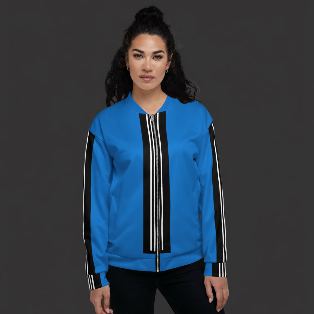 Vibrant All-Over Print Bomber Jacket - Unisex Polyester Fleece