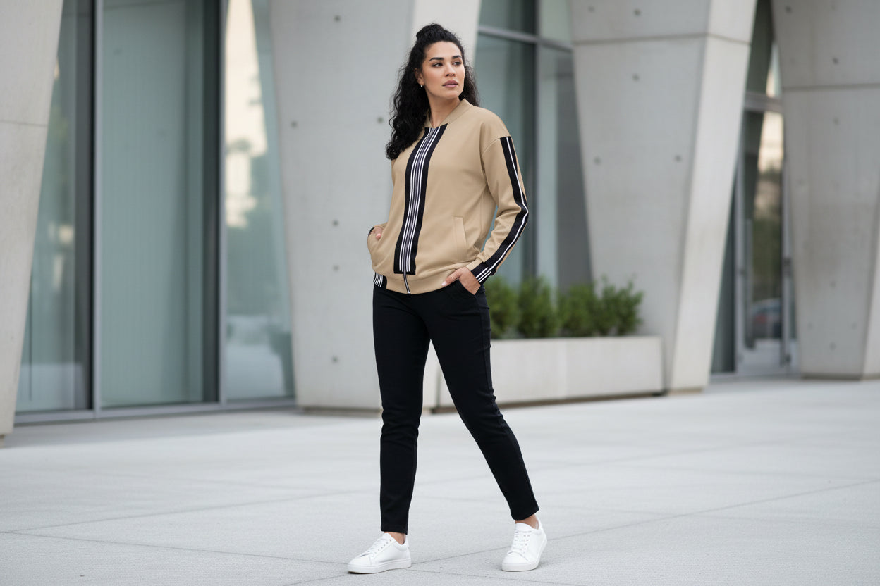 Vibrant All-Over Print Bomber Jacket - Unisex Polyester Fleece