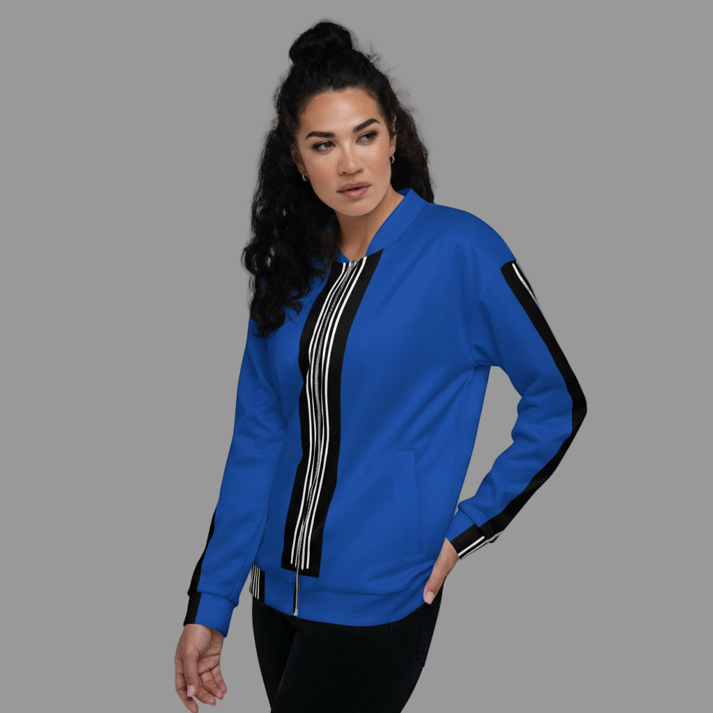 Vibrant All-Over Print Bomber Jacket - Unisex Polyester Fleece