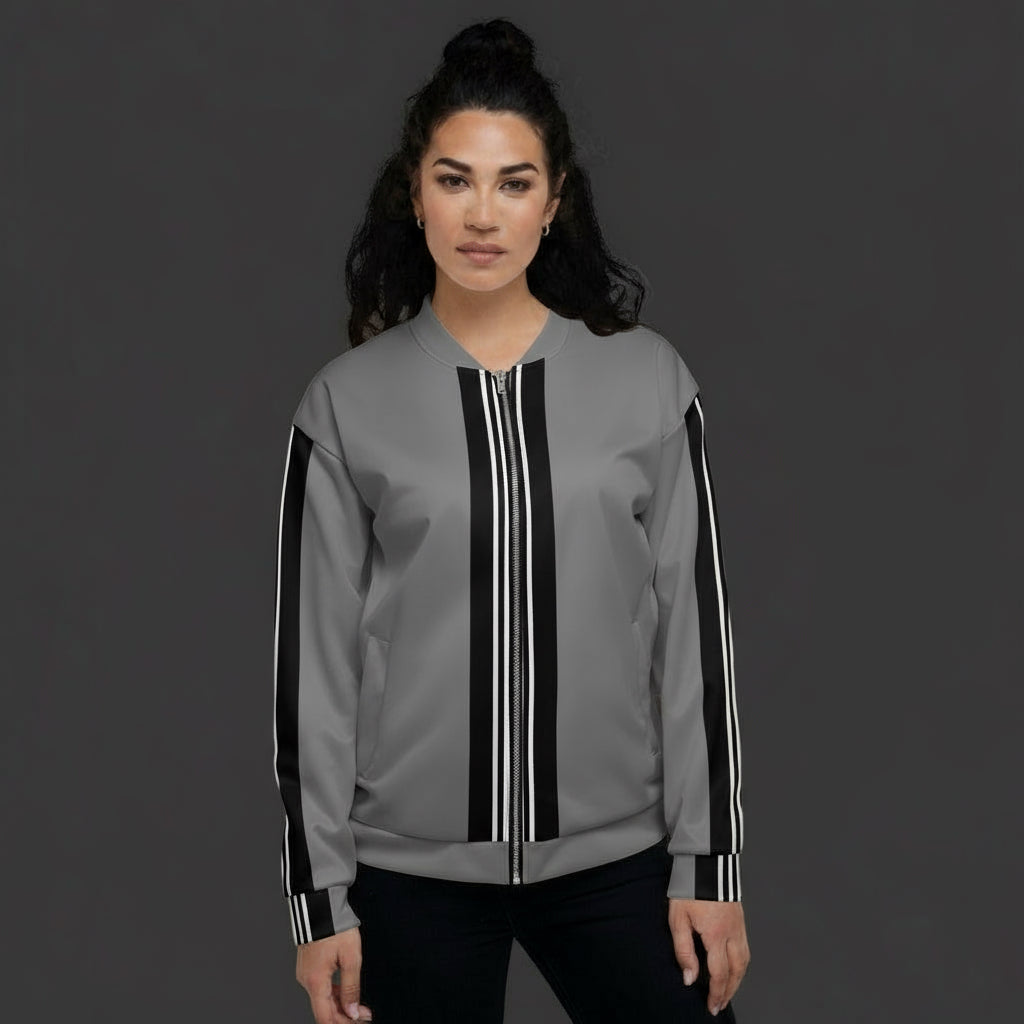 Vibrant All-Over Print Bomber Jacket - Unisex Polyester Fleece