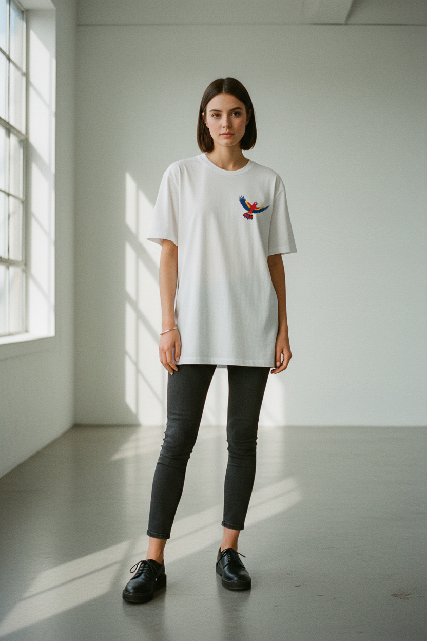 Women's Oversized T-Shirt Dress - Comfortable Stretch Dress