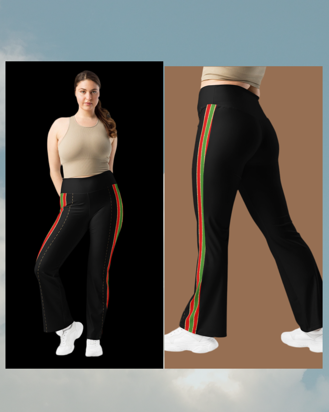 Women's Flare Leggings - High-Waisted Yoga Pants