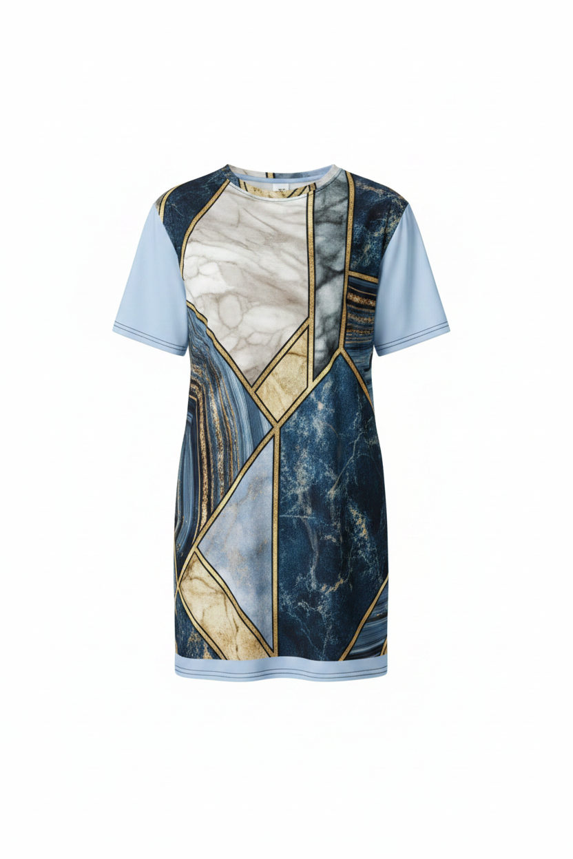 Women's Oversized T-Shirt Dress - Comfortable Stretch Dress