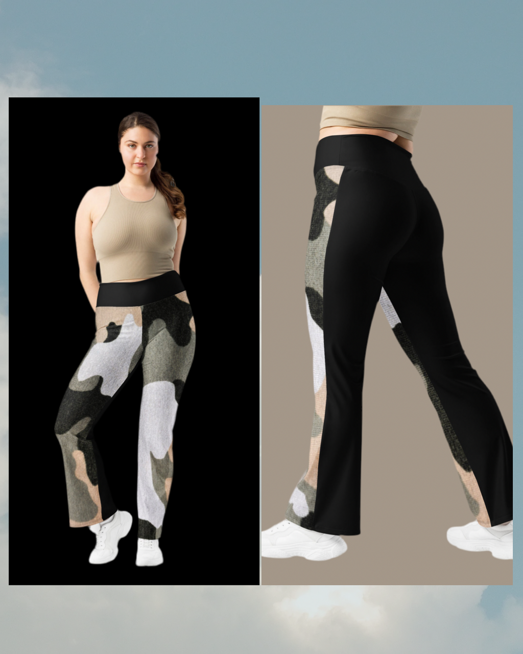 Women's Flare Leggings - High-Waisted Yoga Pants