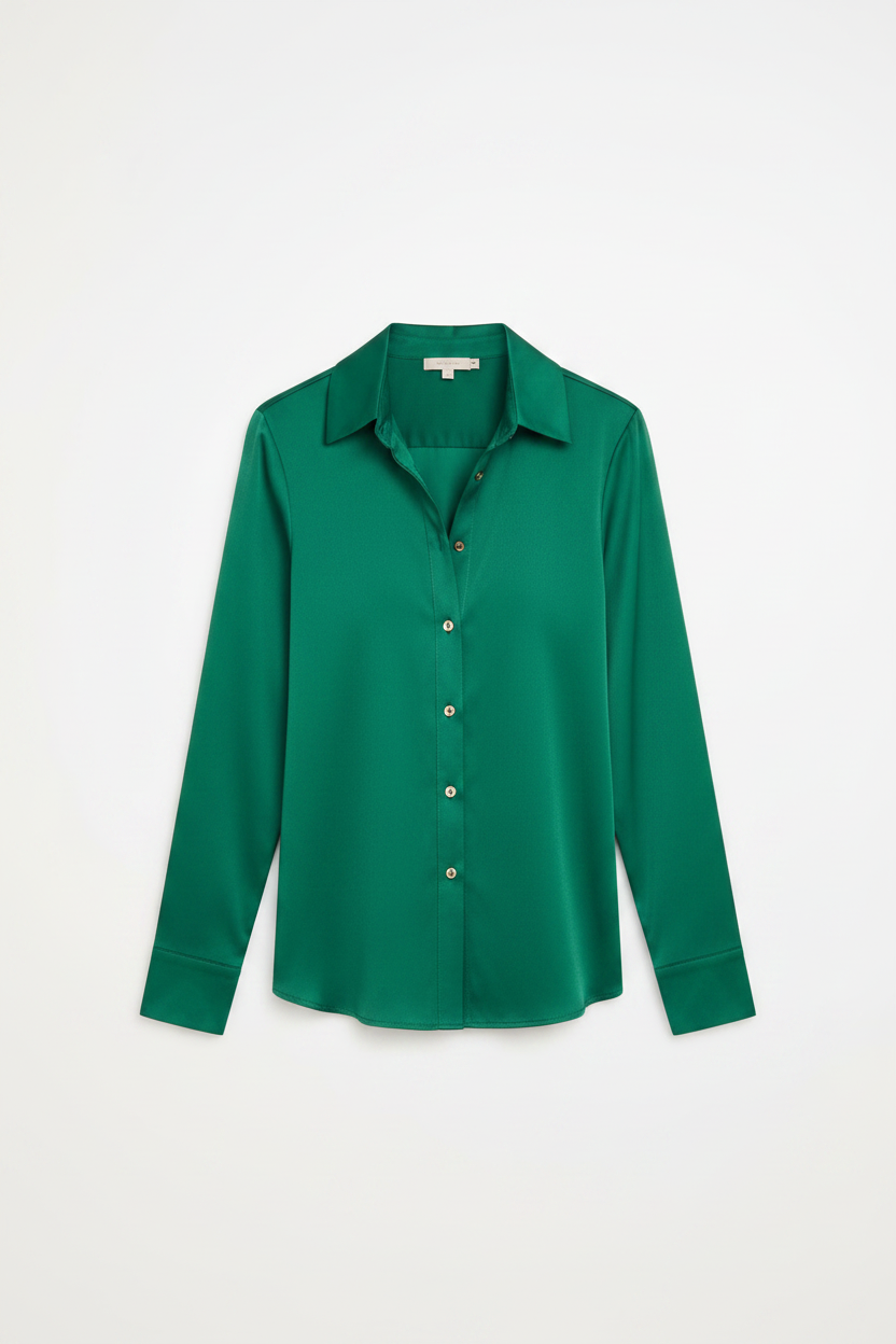 Women Elegant Solid Chiffon Blouse Spring Summer Casual Long Sleeve V Neck Loose Shirt Office Lady Tunics Oversized Tops 2024