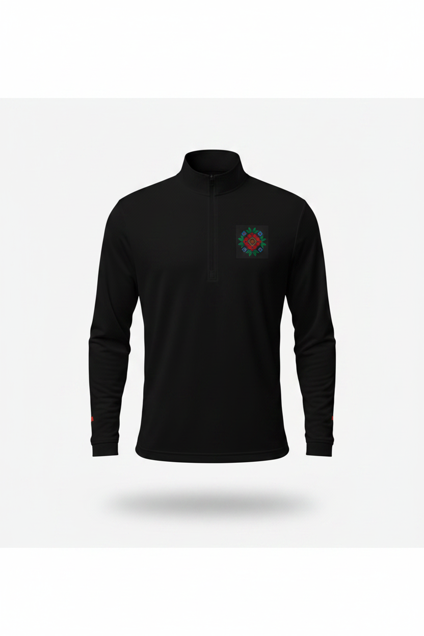 Quarter Zip Pullover - 100% Recycled Polyester Adidas Athletic Sweater