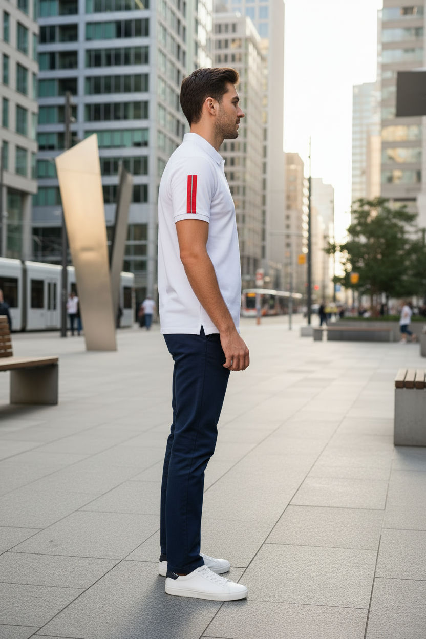 Men's Slim Fit Polo - Modern Stretch Jersey Shirt